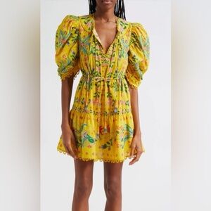 FARM Rio Delicate Flowers Cotton Minidress